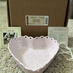 Longaberger Sweetest Heart Dish